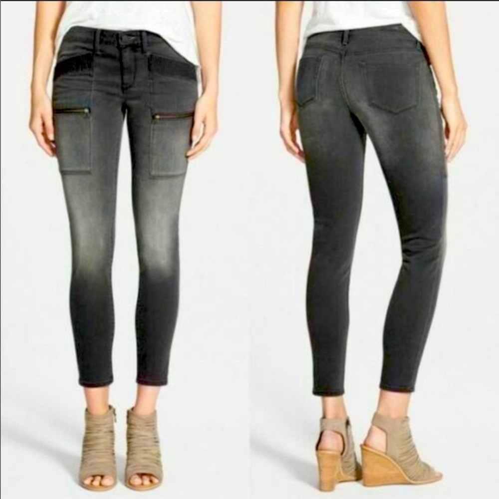 Treasure & Bond Black Moto Skinny Jeans